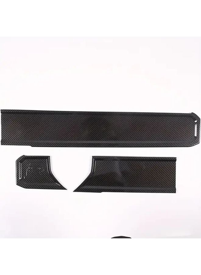 Carbon Fiber Pattern Dashboard Center Control Panel Cover For Land Rover Defender 2020 2025 LHD - Image 3